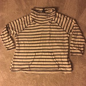 Nautical Striped Flannel Pull Over Sweater Shirt